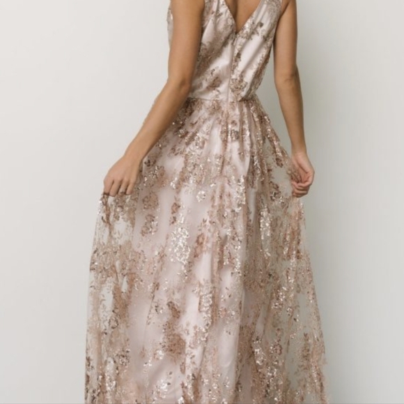 Sequin gown - rose gold - size M - Picture 5 of 9